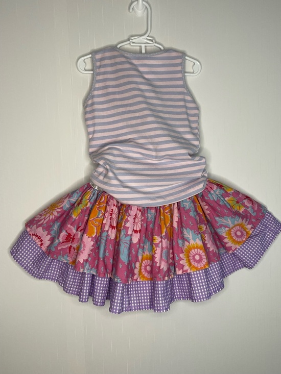 Mustard Pie Girls Twirl Full Circle Skirt With Tank Top Size 5 - Picture 3 of 15